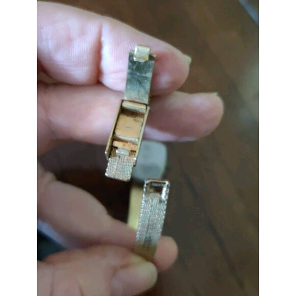 Vtg Jules Jurgensen GENUINE Diamond Gold Plated Ladies Watch Not Working - Picture 7 of 10